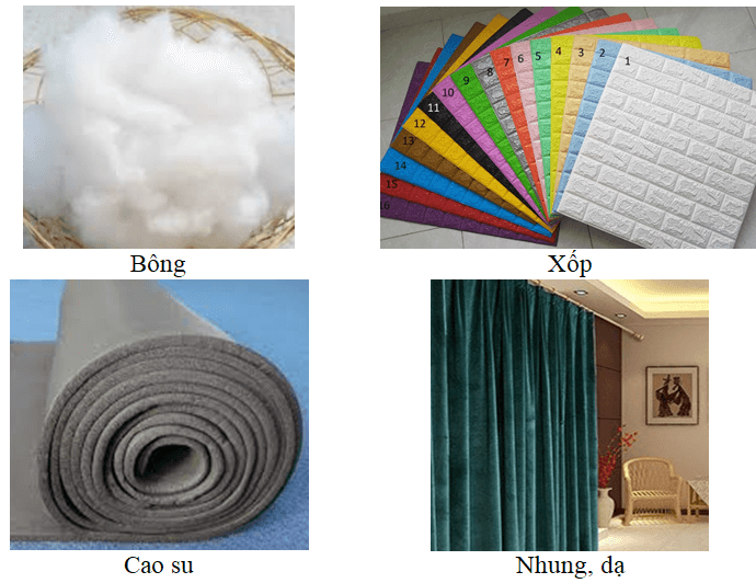 Vật liệu cách âm - bông thủy tinh nhẹ, dễ thi công.