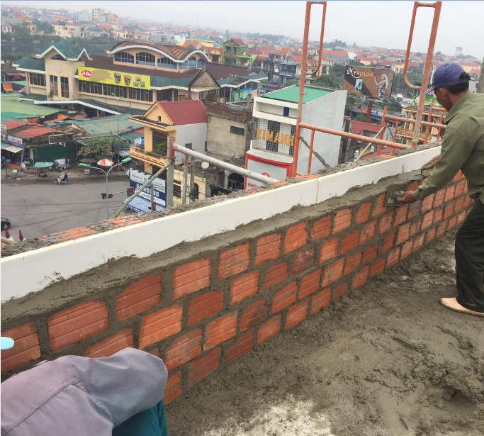 Cấu tạo 3 lớp cơ bản của tường 2 lớp chống nóng.