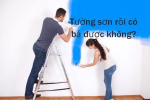 Có thể bả lại tường đã sơn tùy theo thực trạng chi tiết.