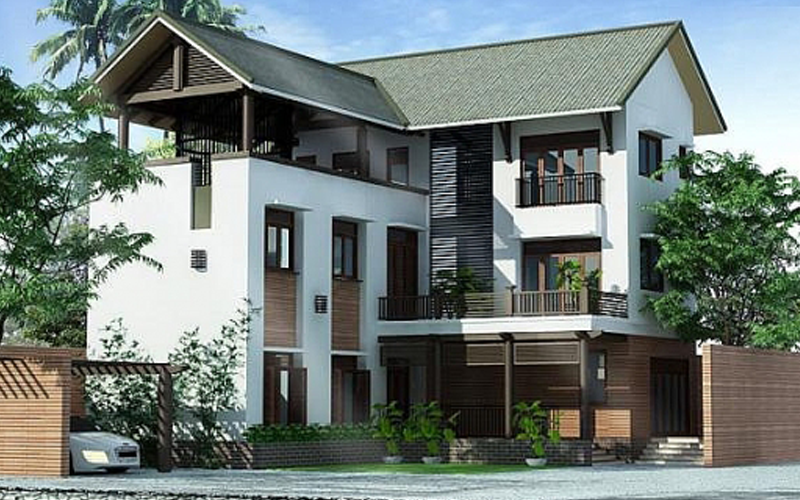 Hình dáng nhà chữ L ngược trên thực tế.