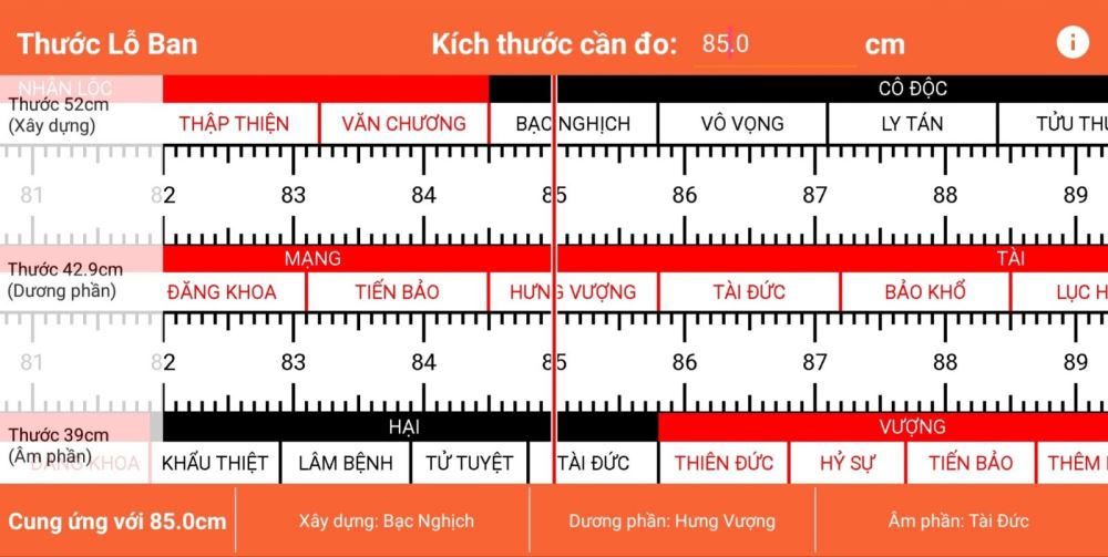 Thước Lỗ Ban 38.8 cm 